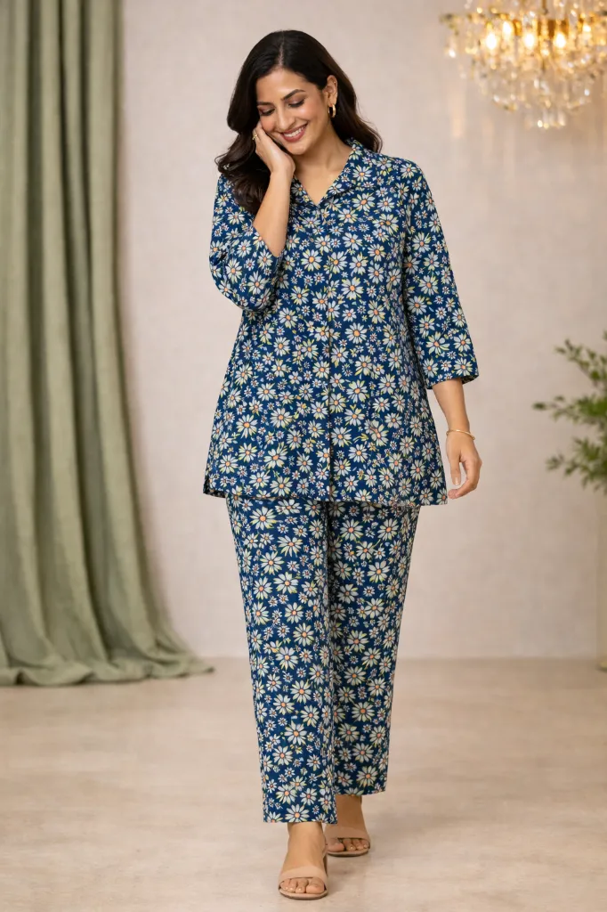 Co-ord Set Blue Flower (2).webp