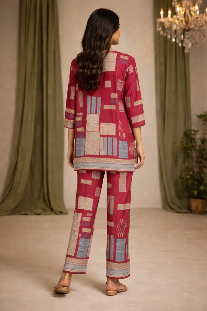 Co-ord Set Meharoon Geomety Printed (3).webp