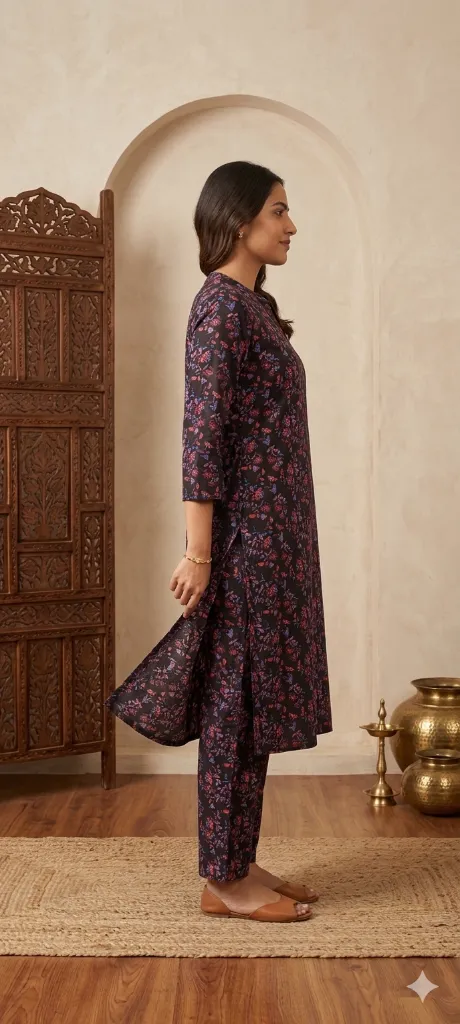 Co-ord Dark Blue Long Printed (4).webp