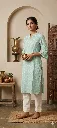 Long Kurti Light Green & White Printed (1).webp