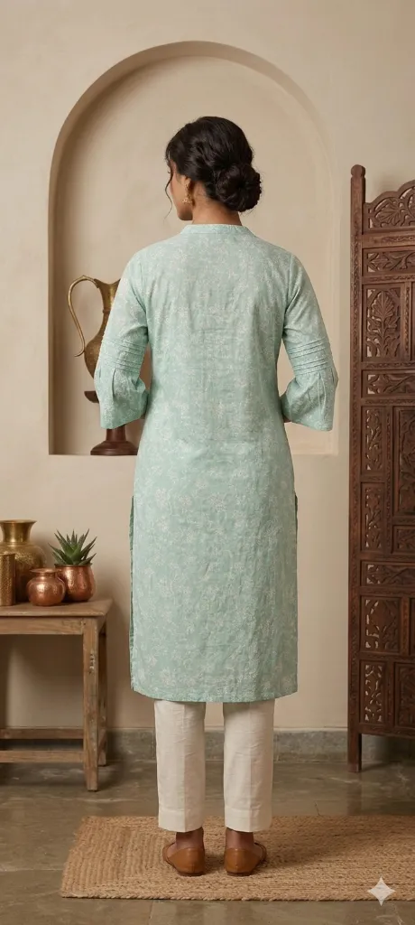 Long Kurti Light Green & White Printed (3).webp