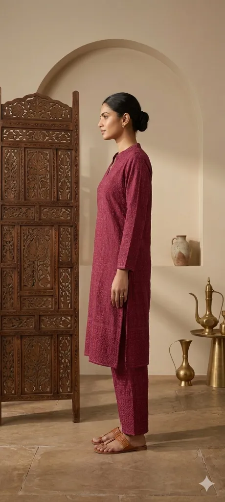 Co-ord Mehroon Embroidory Long (4).webp