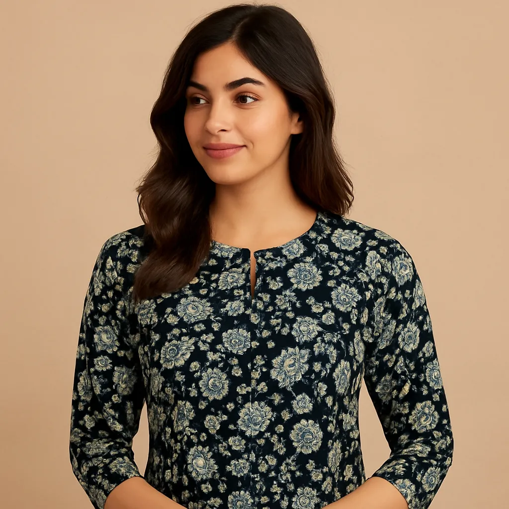 Short Kurti Black & White Flower (3).webp