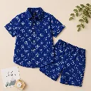 Co-ord Set Indigo Blue Lotus motif Block Print Boys (2).webp