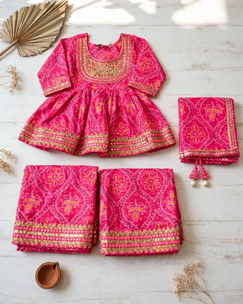 Pink Bandhani Sharara With Dupatta NF-1191 (3).webp