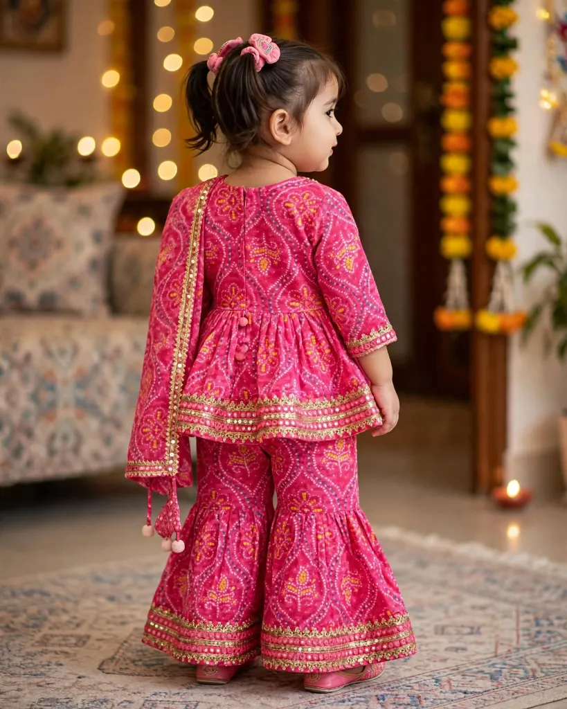 Pink Bandhani Sharara With Dupatta NF-1191 (1).webp