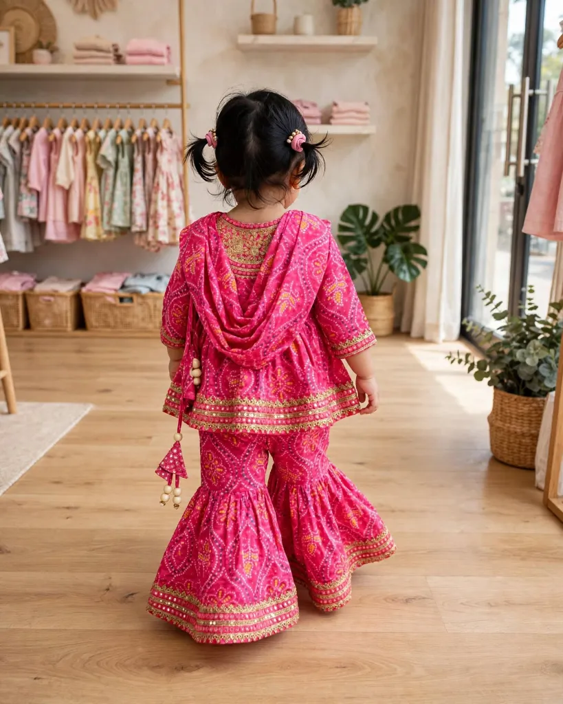 Pink Bandhani Sharara With Dupatta NF-1191 (7).webp