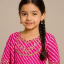 Kurta Ghaghara Pink Leheriya Print (6).webp