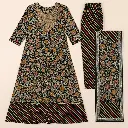 Dark Brown Flower Indian 3 Pcs Set (2).webp