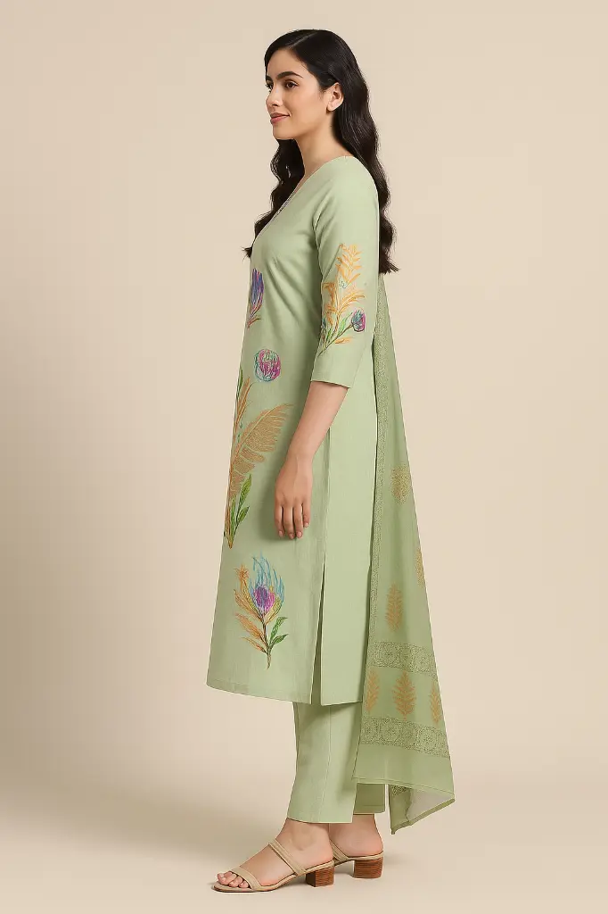Green Printed Indian 3 Pcs Set (7).webp