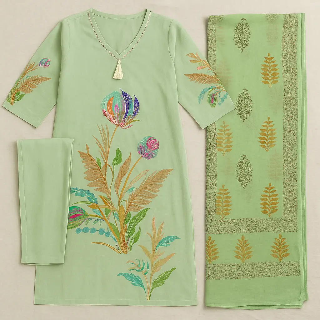 Green Printed Indian 3 Pcs Set (2).webp