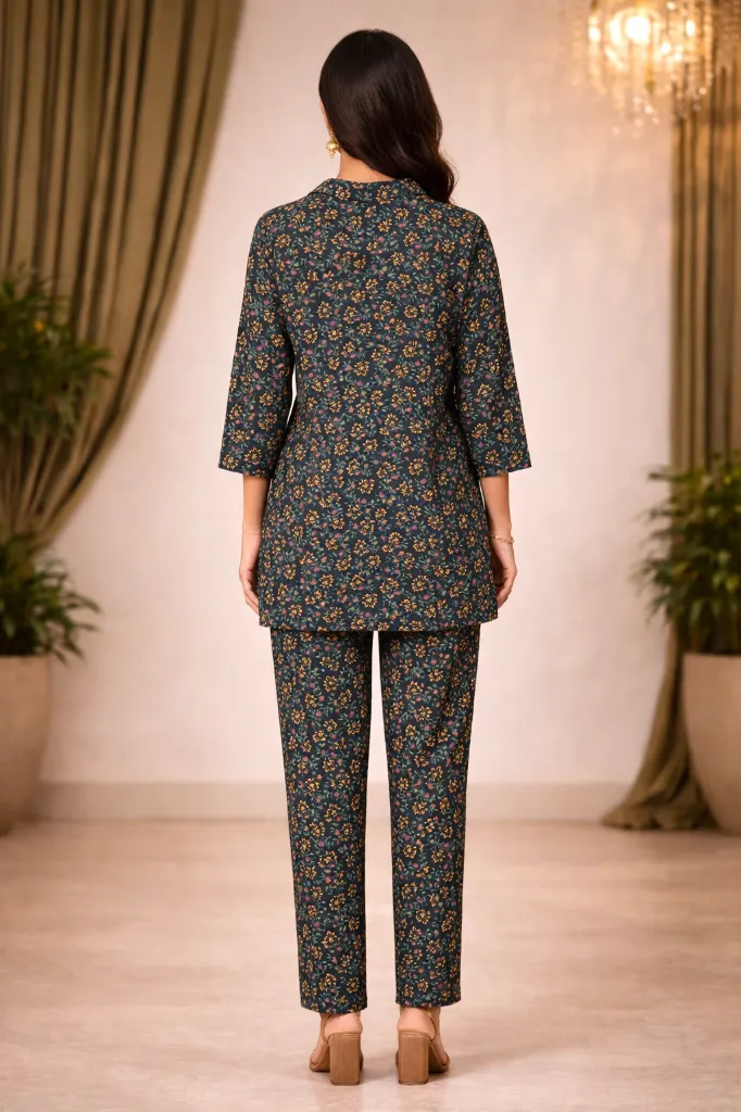 Co-ord Set Green Flower Print (4).webp