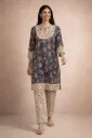 Co-ord Set Blue Flower Rajasthani Long_0002_03