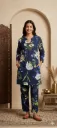 Co-ord Blue Flower Print Long