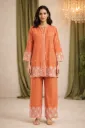 Embroidery Co-ord Set Orange