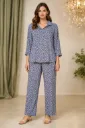 Co-ord Set Blue Printed