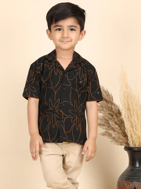 Boy Black Shirt PT (9-12M)