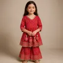 Kurta Sharara Red
