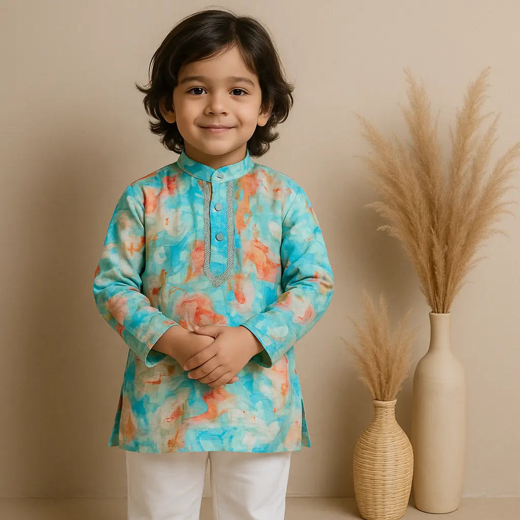Boys Kurta Pajama  (6-9M)