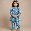 Co-ord Set Blue with Hair Band