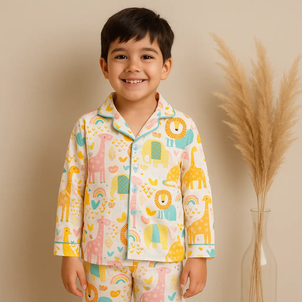 Off White Jungle Print Nightwear