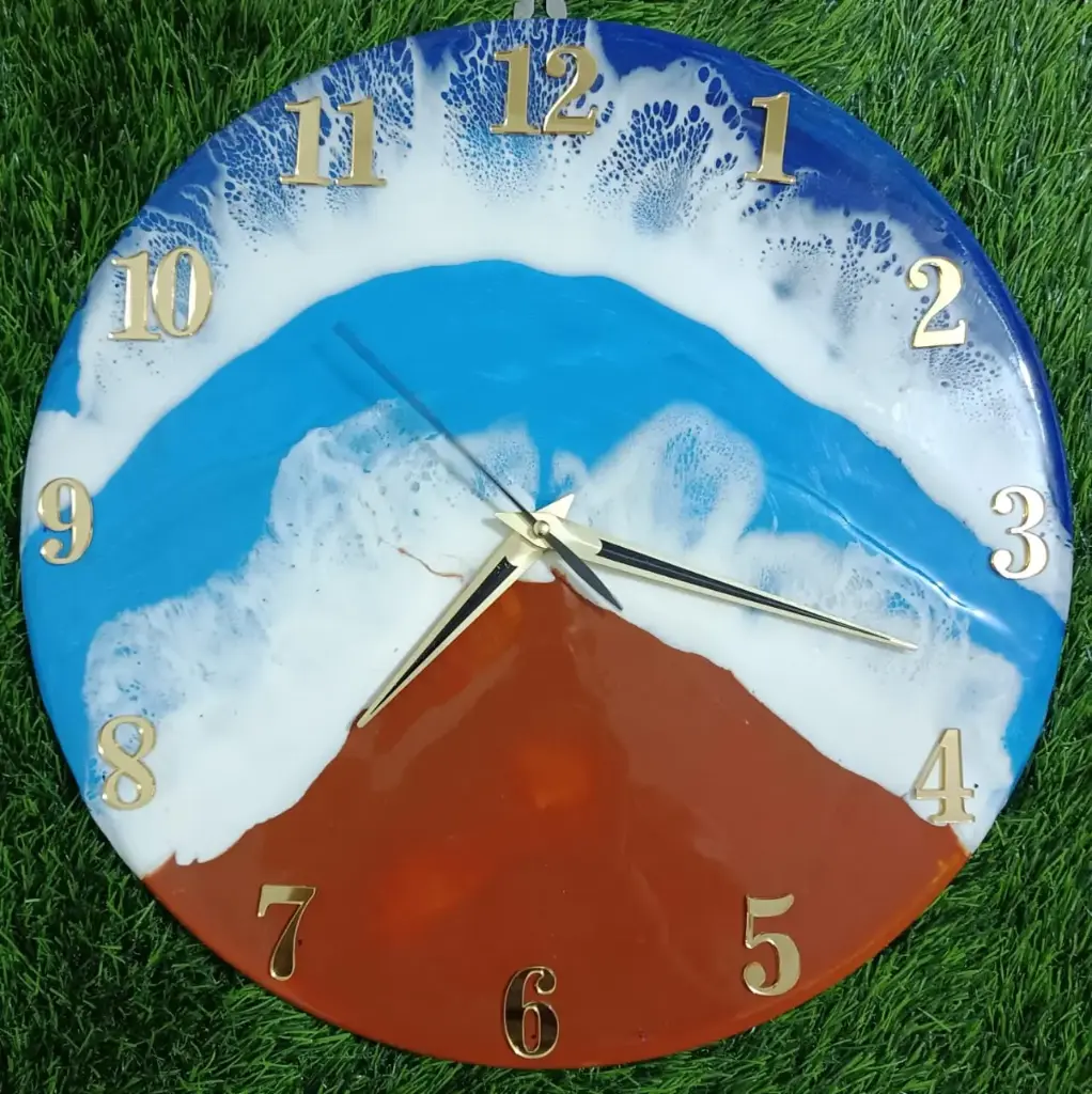 Wall Clock Epoxy 18 Inch