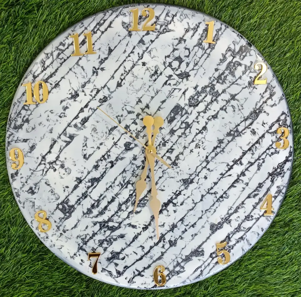 Wall Clock Epoxy 18 Inch