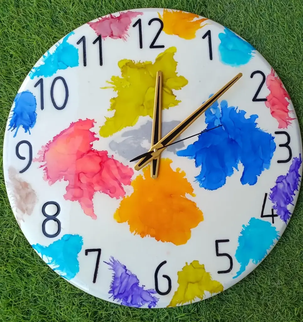 Wall Clock Epoxy 18 Inch