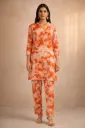 Co-ord Orange Printed Long