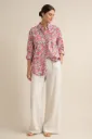 Shirt Pink Flower Printed