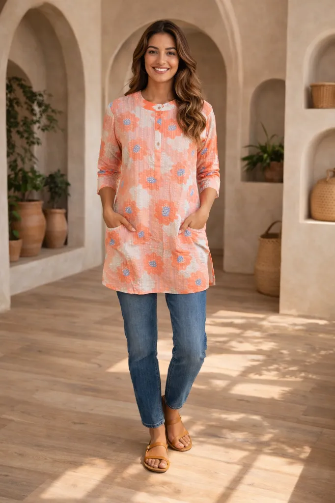 Pink Short kurti (M- Correct)