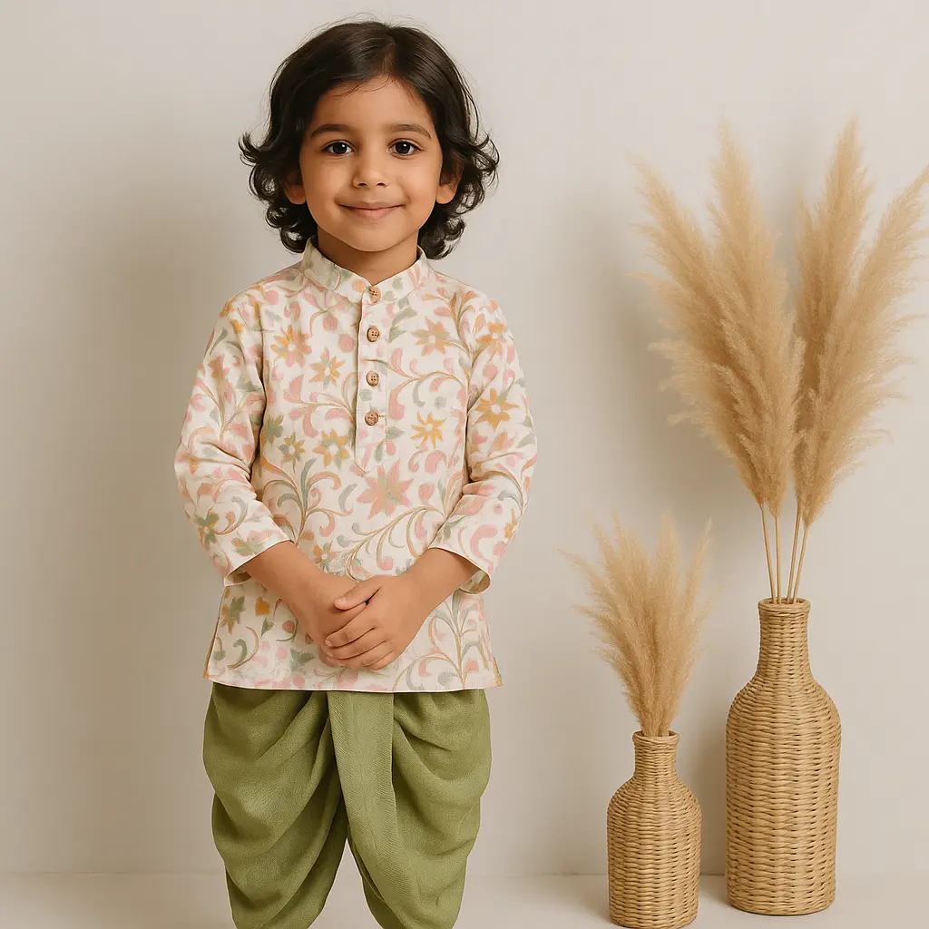 Boys Kurta Dhoti  (0_ 3M)
