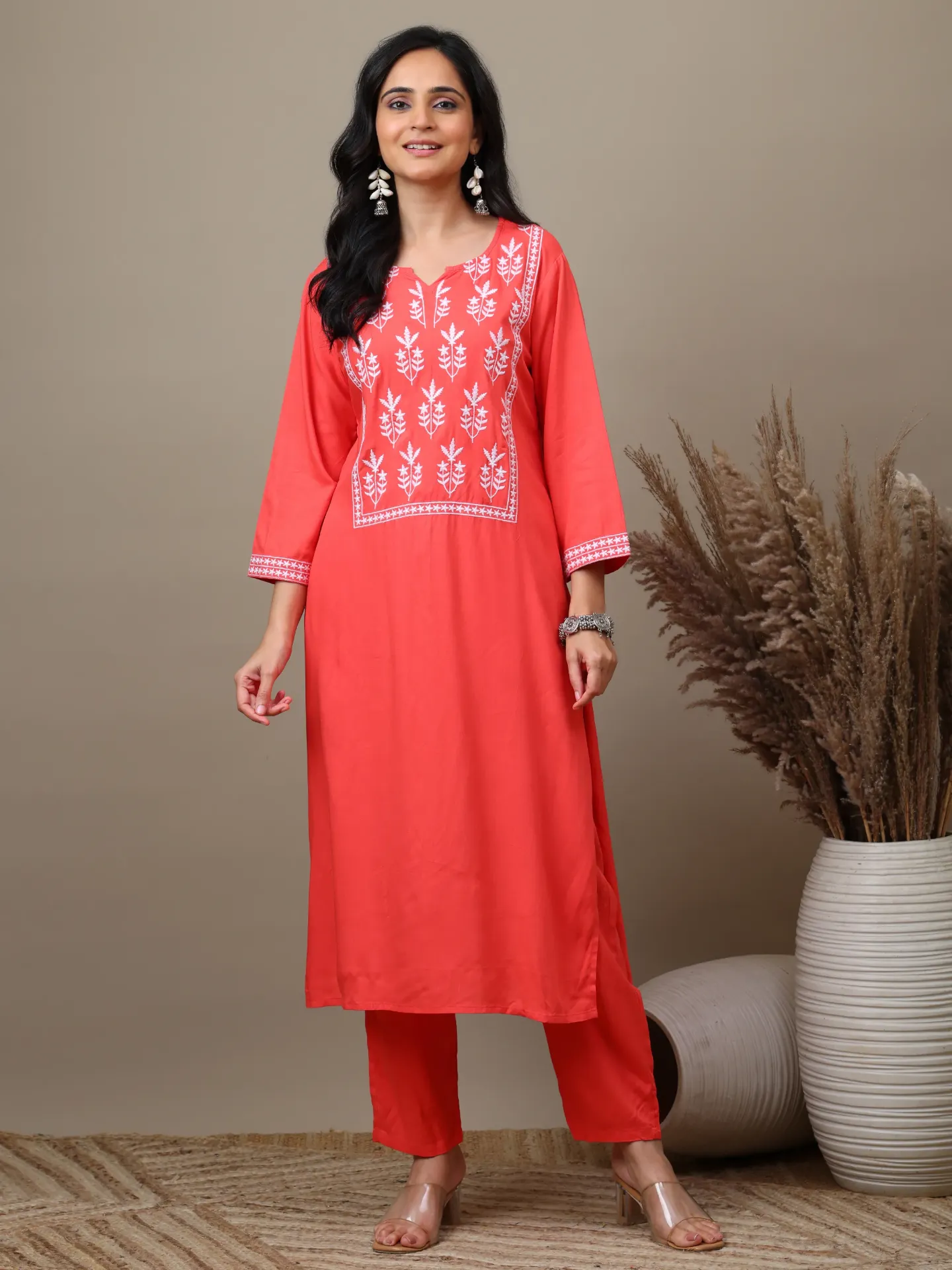 Skd Long Kurti Pink