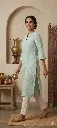Long Kurti Light Green & White Printed