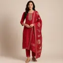 Red Zari Indian Set 3PCS