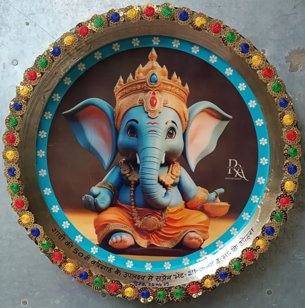Ganesh Bronze Thali 10 Inch