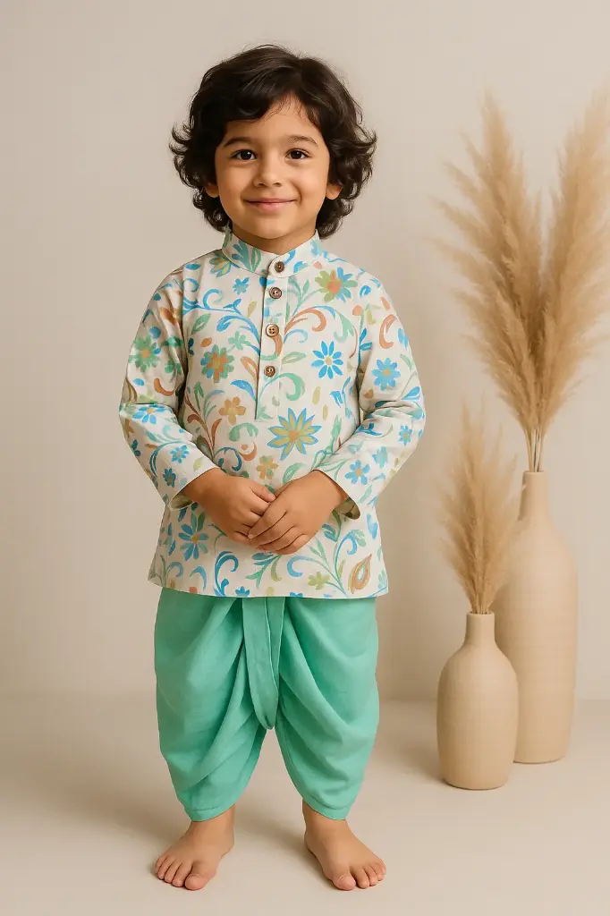 Boys Kurta Dhoti  (0_ 3M)