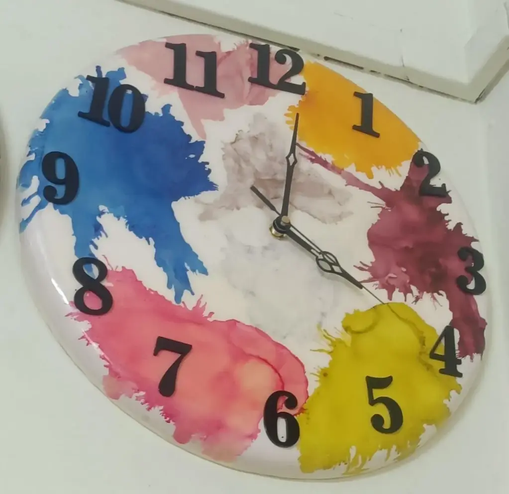 Wall Clock Epoxy 12 Inch