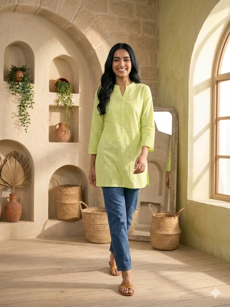 Short Kurti Green (M - Wrong)