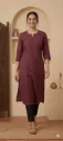 Long Kurti Lavender Print