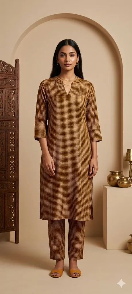 Co-Ord Check Print (M- Correct)