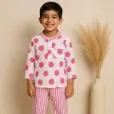 White Purple Polka Dots Nightwear