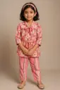 Kurta Pant Co-ord Set Pink Flower