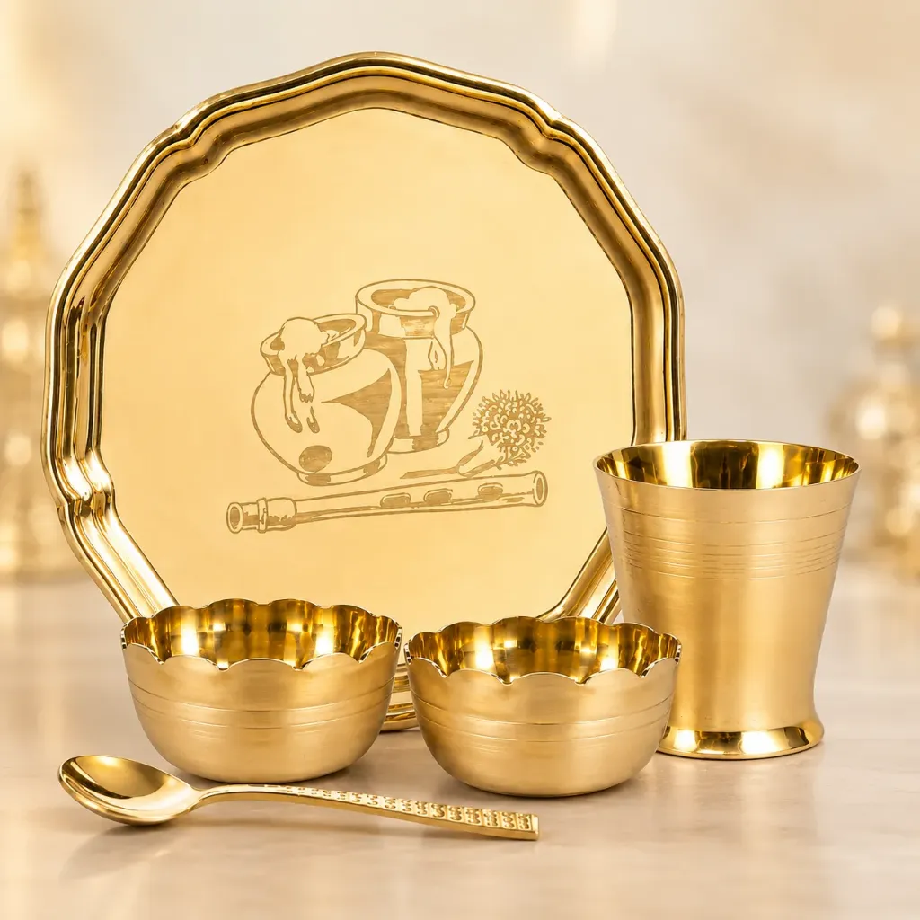 Brass Gopal Bhog 5 Pcs Set