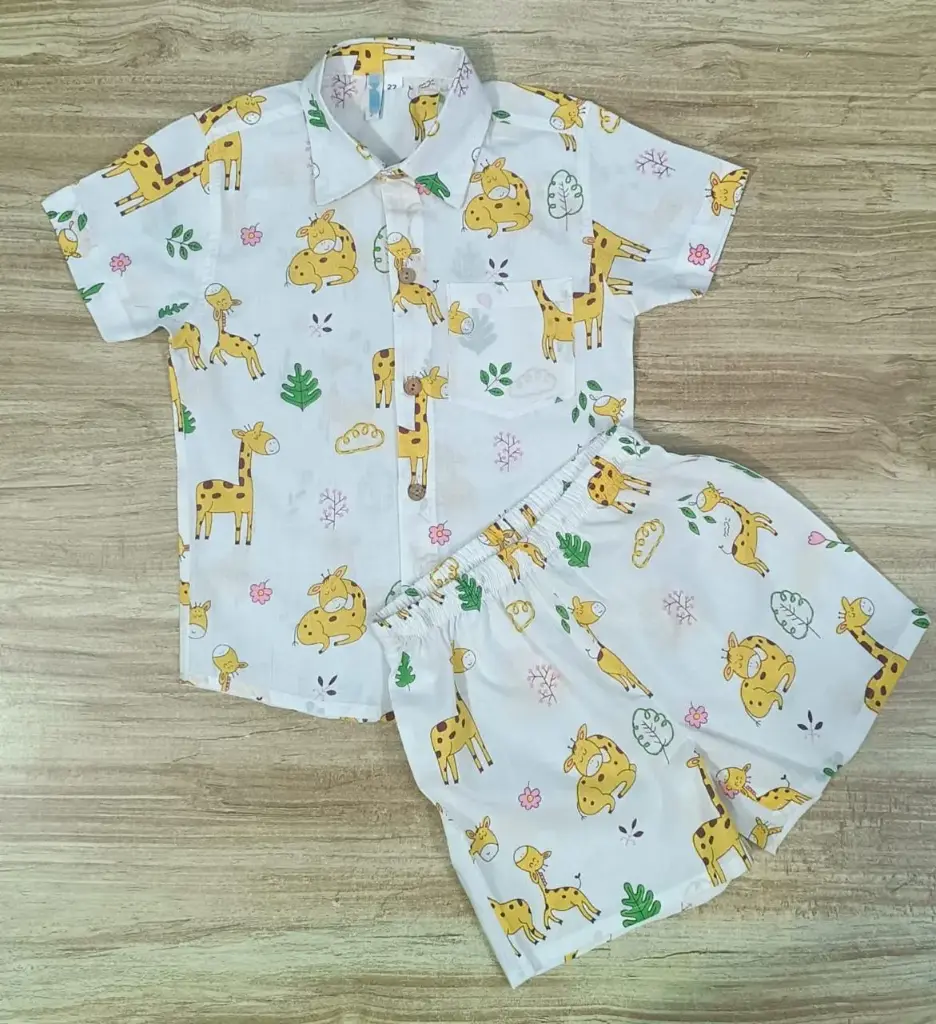 Boys Co-Ord Set Printed (6-9M, Giraffa)