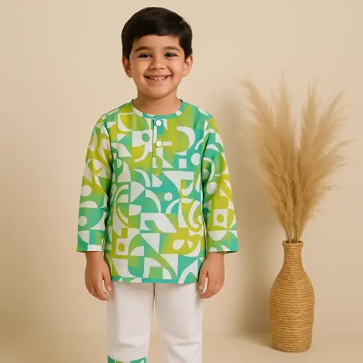 Boys Indo Western co-ord Set 