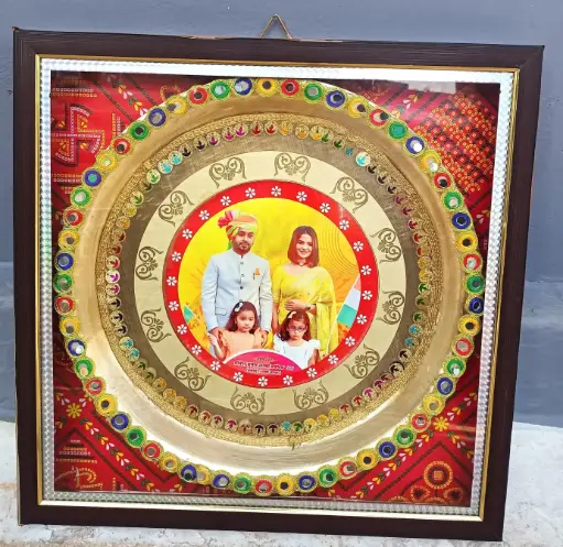 Photo Frame Bronze Thali 12 Inch