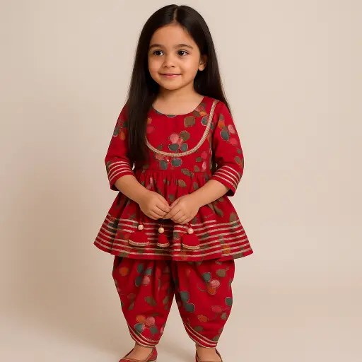 Kurta Dhoti Red Color