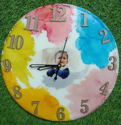 Wall Clock Epoxy 12 Inch