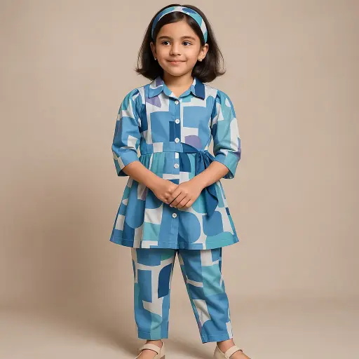 Kurta Pant Co-ord Set Blue